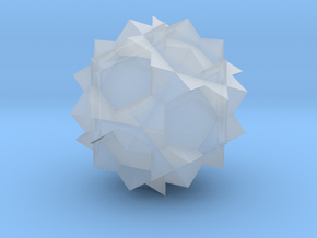 03. Small Stellated Truncated Dodecahedron - 1 in in Clear Ultra Fine Detail Plastic