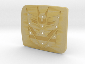 Facelift Decepticon Badge Front Grill - Mount Part in Tan Fine Detail Plastic
