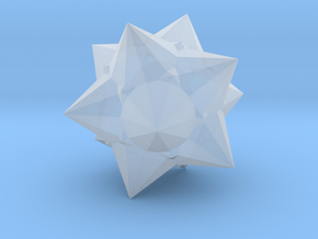 03. Tridyakis Icosahedron - 10 mm in Clear Ultra Fine Detail Plastic