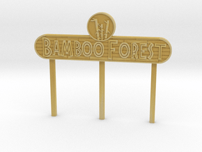 Modern Bamboo Forest Sign in Tan Fine Detail Plastic