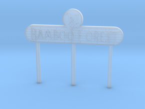 Modern Bamboo Forest Sign in Clear Ultra Fine Detail Plastic