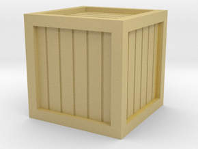 Simple Wooden Crate in Tan Fine Detail Plastic