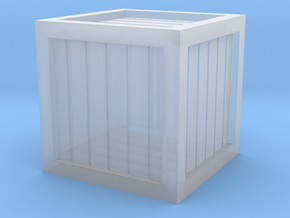 Simple Wooden Crate in Clear Ultra Fine Detail Plastic