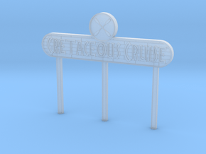 Modern Kayak Attraction Sign in Clear Ultra Fine Detail Plastic