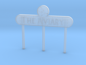 Modern Aviary Sign in Clear Ultra Fine Detail Plastic