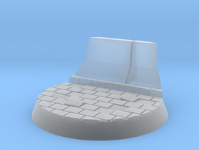 40mm Cobble Base with Jersey Barriers in Clear Ultra Fine Detail Plastic
