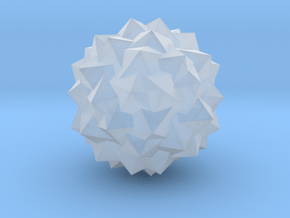 03. Great Snub Icosidodecahedron - 1 in in Clear Ultra Fine Detail Plastic