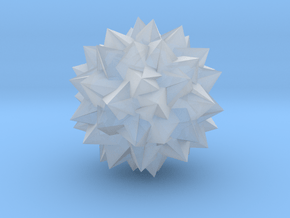 04. Great Inverted Snub Icosidodecahedron - 10 mm in Clear Ultra Fine Detail Plastic
