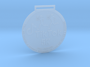 2021 TikTok 5K Run Medal in Clear Ultra Fine Detail Plastic