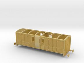 HO LBSCR 6/W Carriage - D46 Luggage Brake in Tan Fine Detail Plastic