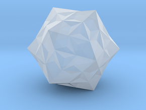 01. Medial Pentagonal Hexecontahedron - 1 In in Clear Ultra Fine Detail Plastic