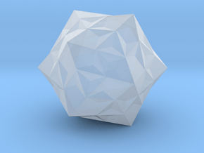 01. Medial Pentagonal Hexecontahedron - 10 mm in Clear Ultra Fine Detail Plastic