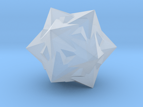 06. Medial Hexagonal Hexecontahedron - 1 In in Clear Ultra Fine Detail Plastic