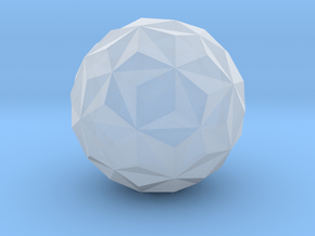 08. Small Hexagonal Hexecontahedron - 1 In in Clear Ultra Fine Detail Plastic