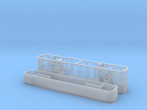 Seaton Tramways Car 12 (mark 1 Double Deck) in 009 in Clear Ultra Fine Detail Plastic