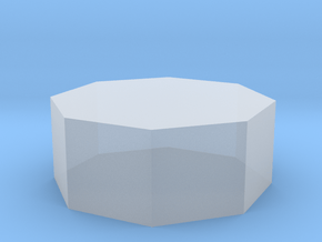 06. Octagonal Prism - 1 Inch in Clear Ultra Fine Detail Plastic