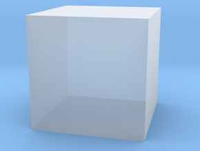 10. Square Prism - 1 inch in Clear Ultra Fine Detail Plastic