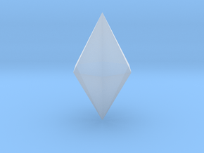 03. Hexagonal Dipyramid - 1 Inch in Clear Ultra Fine Detail Plastic