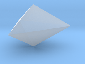11. Triangular Dipyramid - 1 inch in Clear Ultra Fine Detail Plastic