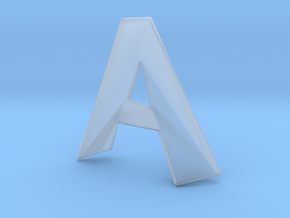 Distorted letter A no ring in Clear Ultra Fine Detail Plastic
