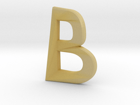 Distorted letter B no rings in Tan Fine Detail Plastic