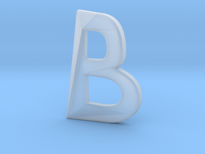 Distorted letter B no rings in Clear Ultra Fine Detail Plastic