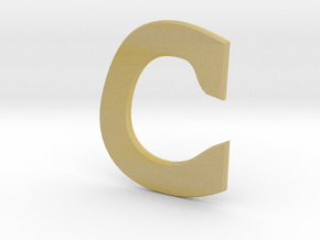 Distorted letter C no rings in Tan Fine Detail Plastic