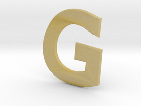 Distorted letter G no rings in Tan Fine Detail Plastic