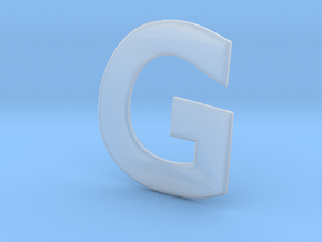 Distorted letter G no rings in Clear Ultra Fine Detail Plastic