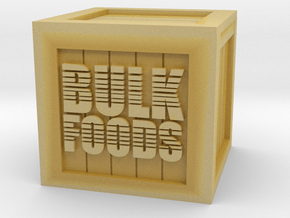 Bulk Foods - Wooden Crate in Tan Fine Detail Plastic
