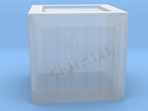 Fragile - Wooden Crate in Clear Ultra Fine Detail Plastic