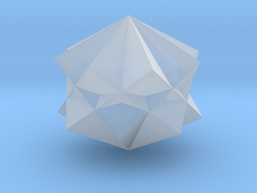 08. Octagrammic Trapezohedron - 1 Inch in Clear Ultra Fine Detail Plastic