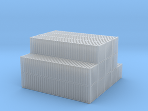 40ft Container Pile #1 in 1/350 in Clear Ultra Fine Detail Plastic