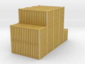 20ft Container Pile #1 in 1/350 in Tan Fine Detail Plastic