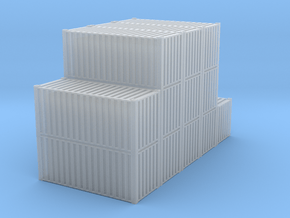 20ft Container Pile #1 in 1/350 in Clear Ultra Fine Detail Plastic
