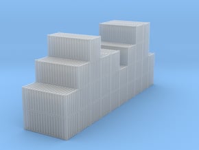 20ft Container Pile #2 in 1/350 in Clear Ultra Fine Detail Plastic