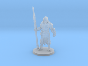 Mercenary Knight w/ Glaive Spear in Clear Ultra Fine Detail Plastic