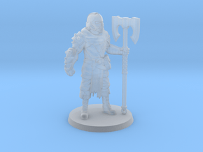 Mercenary Knight w/ Greataxe in Clear Ultra Fine Detail Plastic