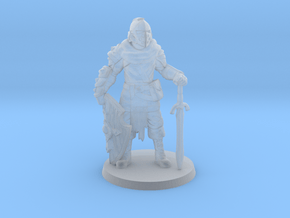 Mercenary Knight w/ Sword and Shield in Clear Ultra Fine Detail Plastic