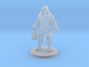 Mercenary w/ Mace and Lantern in Clear Ultra Fine Detail Plastic