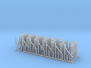 Southern Region Concrete Lineside Fencing x7 in Clear Ultra Fine Detail Plastic