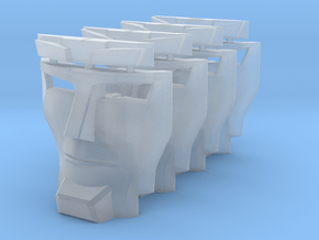 Set of 4 Faces for Earthrise Titan Scorponok in Clear Ultra Fine Detail Plastic