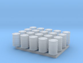 N-Scale 20 oil drums in Clear Ultra Fine Detail Plastic