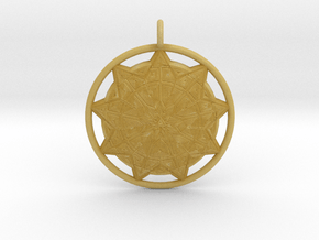 Sun Mandala pendant in Tan Fine Detail Plastic