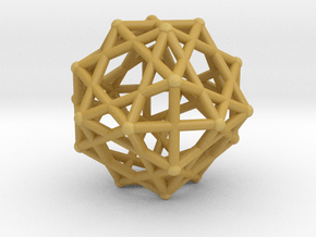 Truncated octahedron starcage in Tan Fine Detail Plastic