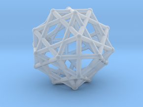 Truncated octahedron starcage in Clear Ultra Fine Detail Plastic