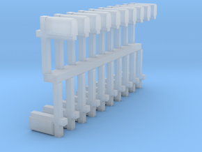 20 N-Scale Mailboxes in Clear Ultra Fine Detail Plastic