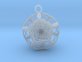 Blackhole in dodecahedron Pendant in Clear Ultra Fine Detail Plastic