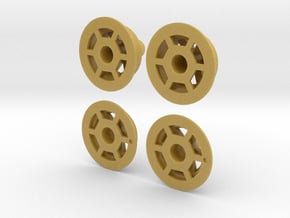 1/25 wheel covers for Indy cars, type 1 in Tan Fine Detail Plastic