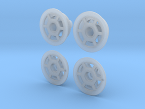 1/25 wheel covers for Indy cars, type 1 in Clear Ultra Fine Detail Plastic